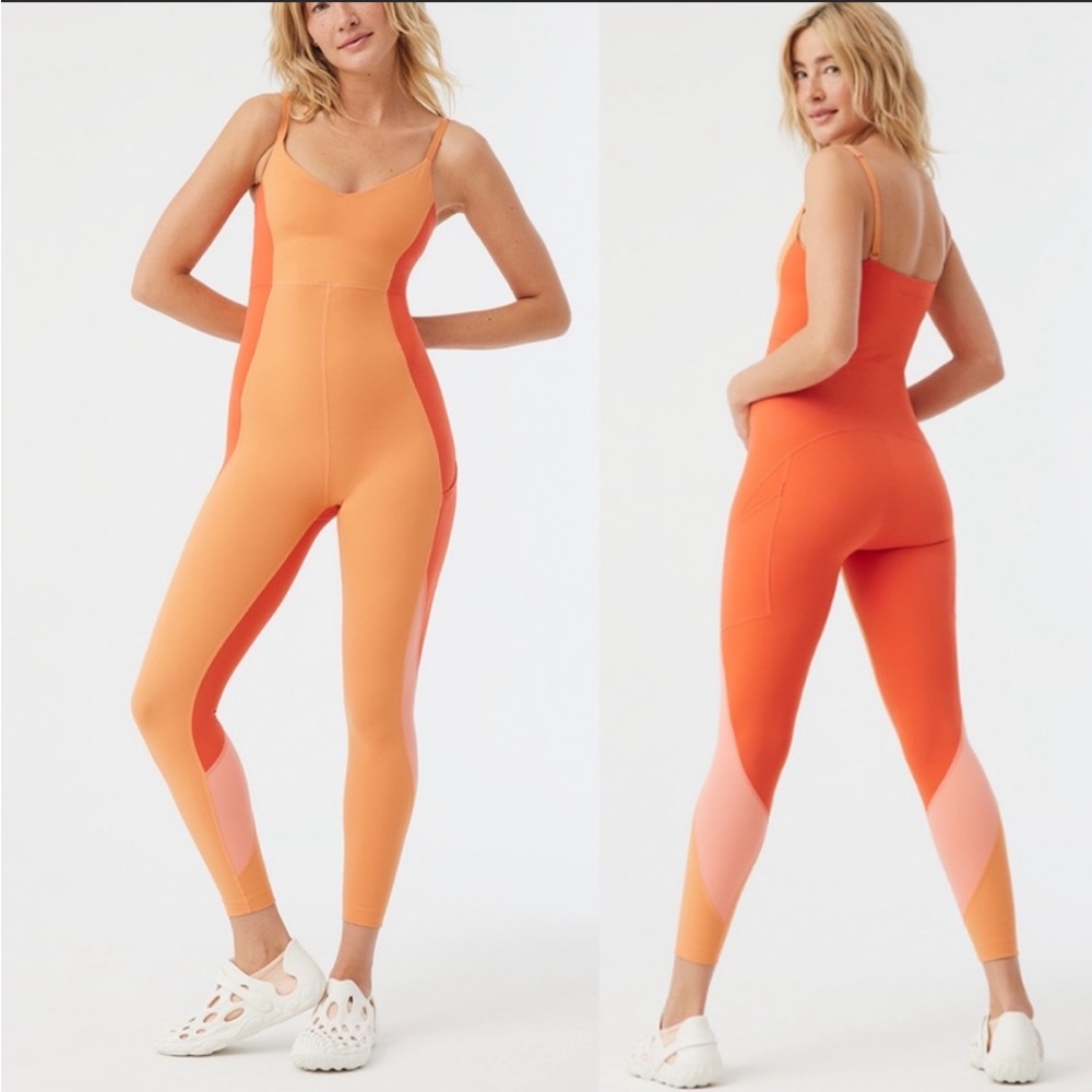 Outdoor Voices Pink/Yellow/Orange Jumpsuit